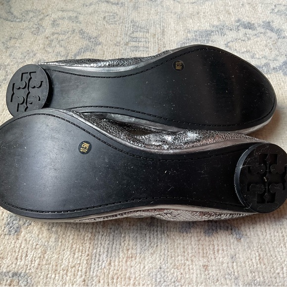 Silver Embellished Ballet Flats GUC - RUNS SMALL - Picture 5 of 5